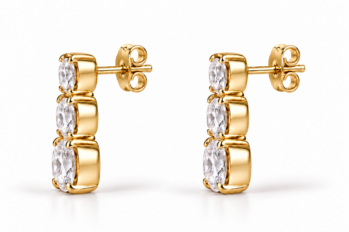 Trinity Earrings Gold