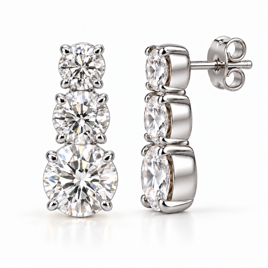 Trinity Earrings Silver