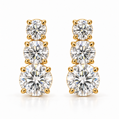 Trinity Earrings Gold