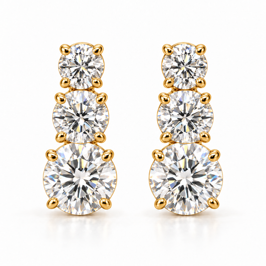Trinity Earrings Gold
