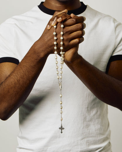 Sanctum Rosary Necklace Silver